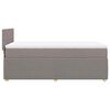 vidaXL Cama box spring con colch&oacute;n tela gris taupe 100x200 cm