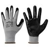 vidaXL Guantes de Trabajo 24 uds. Gris y Negro 8 / m Poli&eacute;ster