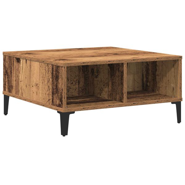 vidaXL Mesa de Caf&eacute; Madera envejecida 60 x 60 x 30 cm