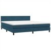 vidaXL Cama box spring con colch&oacute;n terciopelo azul oscuro 180x220 cm