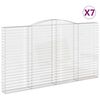 vidaXL Cestas de gaviones 7 uds forma de arco hierro 400x30x220/240 cm