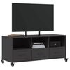 vidaXL Mueble de TV acero negro 100,5x39x43,5 cm
