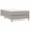 vidaXL Estructura de cama con somier tela gris claro 80x200 cm