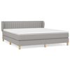 vidaXL Cama box spring con colch&oacute;n tela gris claro 180x200 cm