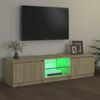 vidaXL Armario TV con luces LED roble Sonoma 140x40x36 cm