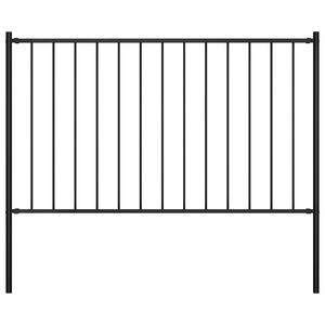 vidaXL Panel de valla Woerden con postes de acero, 1,7 x 0,75 m, negro
