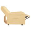 vidaXL Sillón de masaje reclinable de 2 plazas tela microfibra crema