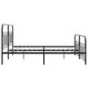 vidaXL Estructura cama sin colch&oacute;n con estribo metal negro 160x200 cm