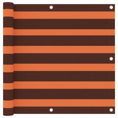 vidaXL Toldo para balcón tela oxford naranja y marrón 90x300 cm