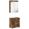 vidaXL Juego de muebles de ba&ntilde;o TULUM 2 uds. Roble ahumado