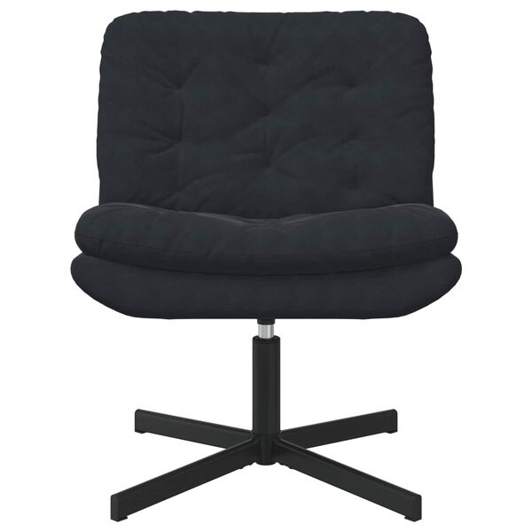 vidaXL Sill&oacute;n Relax giratorio Negro 63 x 75 x 76 cm Terciopelo