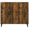 vidaXL Aparador de madera de ingeniería roble ahumado 90x34x80 cm
