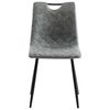 vidaXL Sillas de comedor 4 unidades cuero sint&eacute;tico gris oscuro