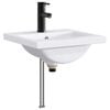 vidaXL Lavabo de ba&ntilde;o con grifo y desag&uuml;e Negro Mate 42 x 40 x 16,5 cm
