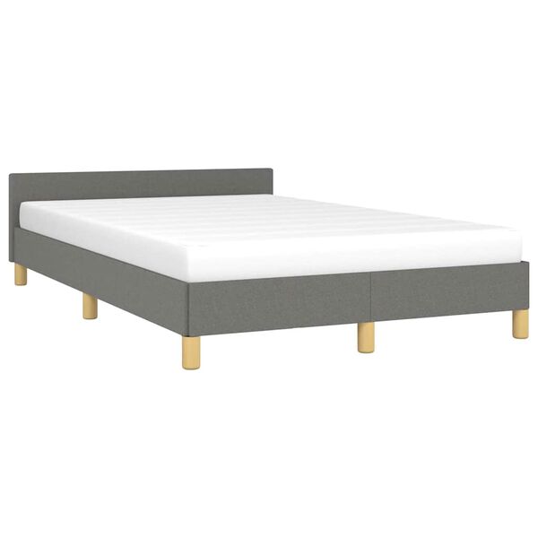 vidaXL Estructura de cama sin colchón tela gris oscuro 120x200 cm