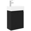 vidaXL M&oacute;dulo de ba&ntilde;o con grifer&iacute;a Negro 45,5 x 22,5 x 84 cm
