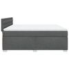 vidaXL Cama box spring con colch&oacute;n tela gris oscuro 180x200 cm
