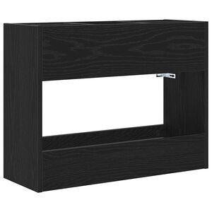 vidaXL Soporte de Sombrilla Roble Negro 65 x 24 x 50 cm