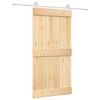 vidaXL Puerta Corredera Natural y Blanco 100 x 210 cm