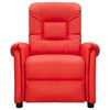 vidaXL Sill&oacute;n de masaje elevable cuero sint&eacute;tico rojo