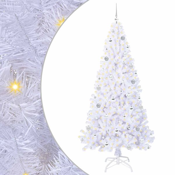 vidaXL &Aacute;rbol de Navidad artificial con 300 LED 210 cm PVC y Acero