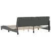 vidaXL Estructura de cama sin colch&oacute;n tela gris oscuro 200x200 cm