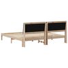 vidaXL Estructura de cama Marr&oacute;n 200 x 200 cm Madera de pino macizo