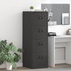 vidaXL Mueble archivador con caj&oacute;n 2 pcs Negro 44 x 50 x 106.5 cm