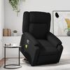 vidaXL Sill&oacute;n reclinable de masaje de pie cuero artificial negro