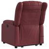 vidaXL Sill&oacute;n de masaje elevable el&eacute;ctrico cuero artificial rojo tinto