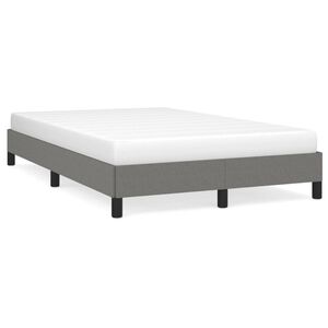 vidaXL Estructura de cama sin colch&oacute;n tela gris oscuro 120x190 cm