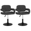 vidaXL Sillas de comedor giratorias 2 unidades tela gris oscuro