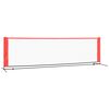 vidaXL Red de tenis poli&eacute;ster negro y rojo 300x100x87 cm
