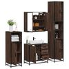 vidaXL Set de muebles baño 4 pzas madera contrachapada roble marrón