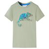 Camiseta infantil de manga corta ocre claro 116