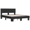 vidaXL Estructura de cama madera de ingenier&iacute;a y metal negro 140x190cm