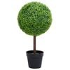 vidaXL Planta de boj artificial forma de bola con maceta verde 50 cm