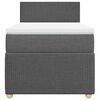 vidaXL Cama box spring con colch&oacute;n tela gris oscuro 100x200 cm