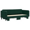 vidaXL Sof&aacute; cama nido terciopelo verde oscuro 90x200 cm