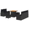 vidaXL Conjunto de sof&aacute;s de jard&iacute;n 8 uds. Negro rat&aacute;n sint&eacute;tico