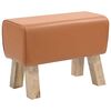 vidaXL Banco 60 x 30 x 45 cm Cuero Real Marr&oacute;n