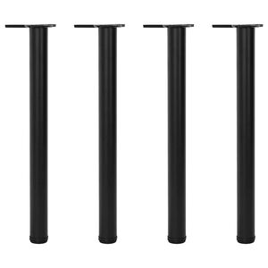 vidaXL Patas de mesa ajustables en 4 alturas negro 710 mm