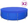 vidaXL Cubierta de piscina 2 unidades redonda PE 540 cm 90 g/m&sup2;