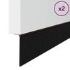 vidaXL Sellos de cepillo para puertas autoadhesivos 2 pcs Marr&oacute;n
