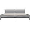 vidaXL Estructura cama madera ingenier&iacute;a metal gris Sonoma 200x200 cm