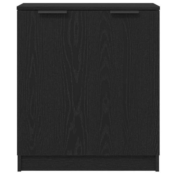 vidaXL Aparador con caj&oacute;n 3 pcs Roble Negro 180 x 30 x 70 cm
