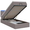 vidaXL Cama tipo otomana con colch&oacute;n y LED Topo 90 x 200 cm Tela
