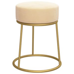 vidaXL Hocker redondo terciopelo albaricoque