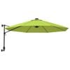 vidaXL Sombrilla de pared con LED verde manzana 290 cm