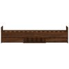 vidaXL Estructura de cama con cabecero piecero roble marr&oacute;n 90x200 cm
